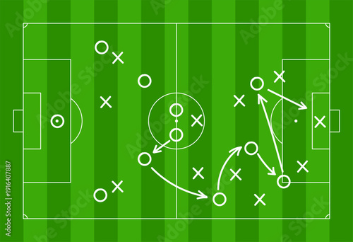 Hand draw strategy game, tactics for American football, ice hockey, field hockey, soccer, football, basketball, handball, sketched marker, isolated design elements.