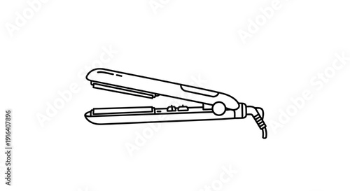 Hair Straightener Icon, Flat Design, Vector Illustration