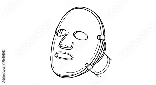 Facial Mask Beauty Treatment, Skincare, Anti-aging, Cosmetic Application, Medical Device