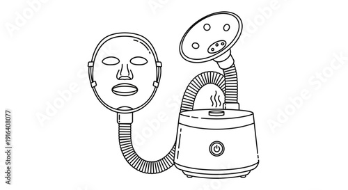Facial Steamer with LED Mask for Skincare and Beauty Treatments