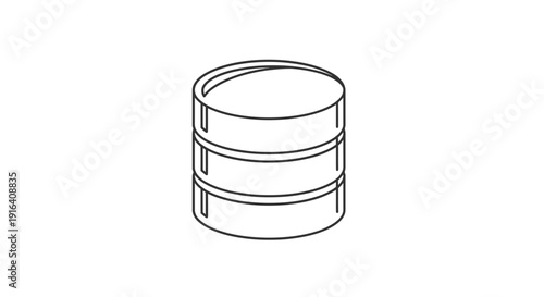 Database icon, data storage symbol, information server, cloud computing concept