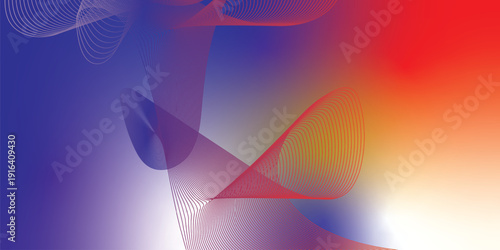 Bisque red and navy abstract shape grainy gradient background with black backdrop and noisy texture for wide banner poster and header design