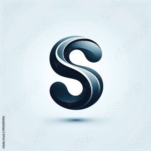 Modern Minimal Abstract Letter S Logo Icon – Clean Curved Vector Symbol