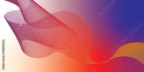 Bisque red and navy abstract shape grainy gradient background with black backdrop and noisy texture for wide banner poster and header design