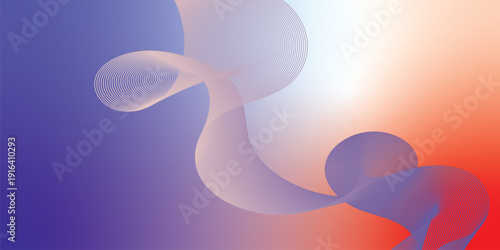 Bisque and navy abstract shape grainy gradient background with black backdrop and noisy texture for wide banner poster and header design