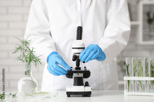 Female scientist working wi...
