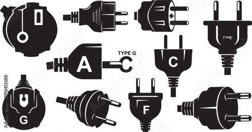 Variety of Electrical Plugs and Power Adapters Worldwide