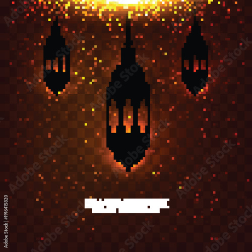 hanging islamic lamps ramadan kareem festival design