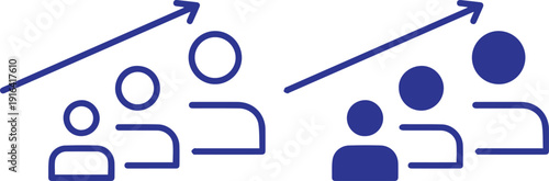 abstract figures,minimalist graphic design  standing together, red outline of people, minimalist graphical image