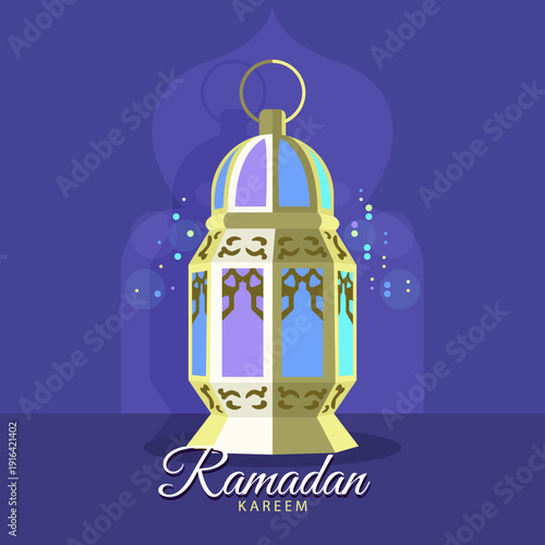 islamic lamps ramadan kareem festival design