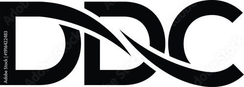 Letter DDC minimalist logo 