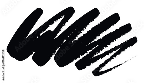 Dynamic diagonal black paint marks with rough edges form an expressive abstract element for striking visual branding and creative digital media applications