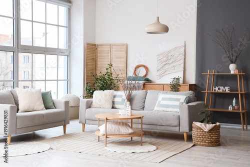 Interior of modern living r...