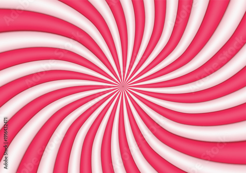 Pink and white spiral abstract background texture looking like sweet lollipop or strawberry ice cream swirl