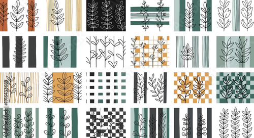 Vibrant geometric pattern with colorful circles and squares in yellow orange pink blue and green hues for backgrounds or textures