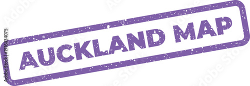 Grungy rubber stamp with the text Auckland Map indicating a designated geographical area location