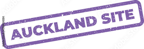 Grungy rubber stamp with the words Auckland Site indicating a specific designated physical location