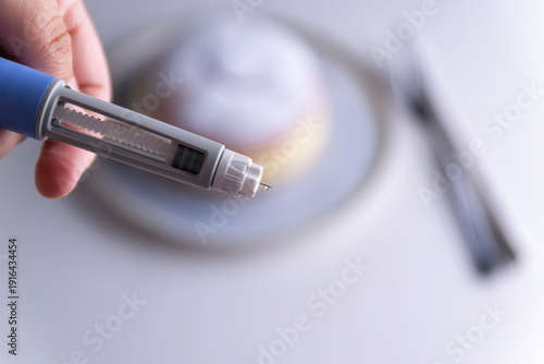 Tablou pe pânză Like Ozempic Semaglutide Injection Pen Needle with medicine drop, diabetic patie