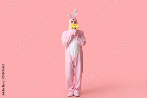 Happy young man in Easter b...
