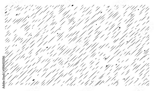 Abstract diagonal hatching texture with hand drawn sketchy lines and dark ink spots