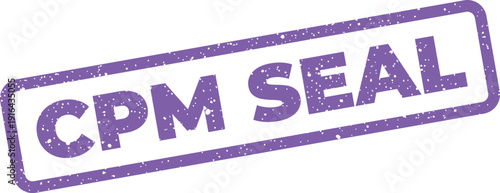Official looking textured stamp illustration showing CPM SEAL within a rectangular border for document authentication