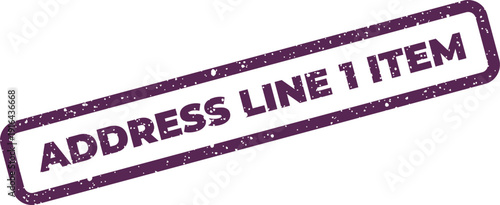 Textured grunge stamp bearing the message address line one item, perfect for inventory or product identification