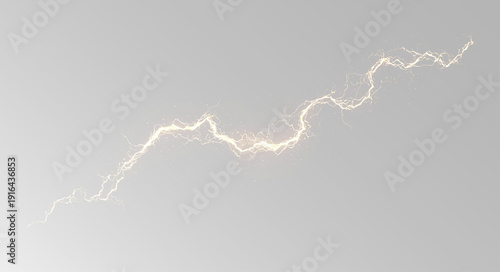 Foto Electric gold lightning bolts illuminate the storm with light and energy