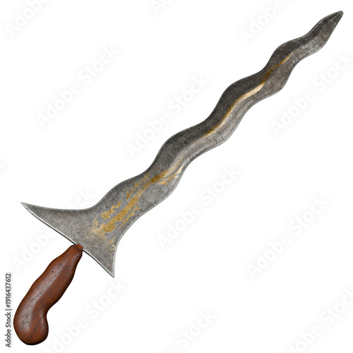 Foto Indonesian Keris Cultural Weapon with Traditional Heritage Design