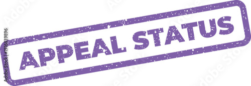 Vector illustration of a rectangular rubber stamp with distressed texture showing the words appeal status