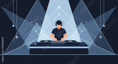 An energetic flat design illustration depicting a live music performance on a grand stage at Coachella, with a diverse crowd cheering and hands raised. 