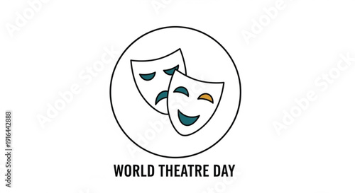 Theatre masks for world theatre day celebration