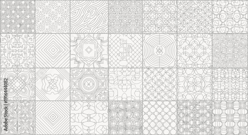 Vibrant layered mountain range with colorful wavy lines abstract landscape with green hills and orange soil under a gray sky