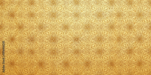 Foto Seamless gold fabric texture with vintage damask floral ornaments and baroque pa