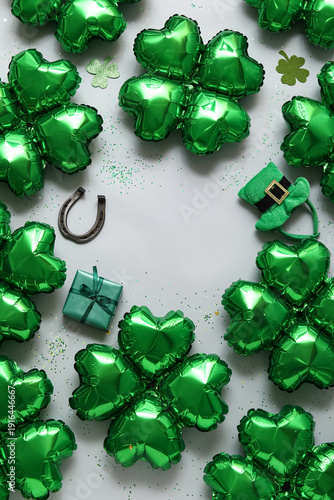 Frame made from balloons in...