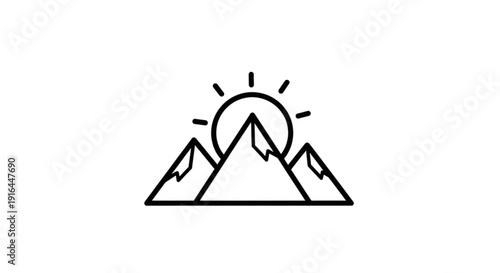 Stunning mountain landscape with sunrise