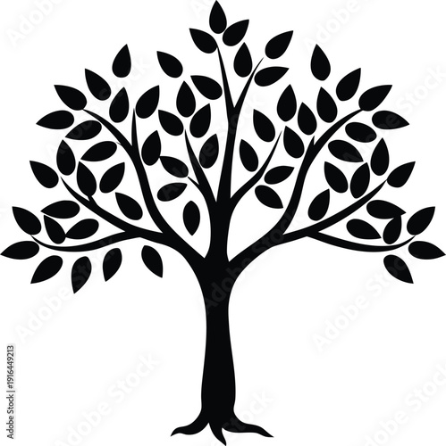 vector tree silhouette
