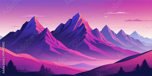 A breathtaking mountain landscape panorama captures the golden glow of sunrise and sunset over snowy Alps peaks, where mist and clouds drift above a quiet forest valley and winter lake