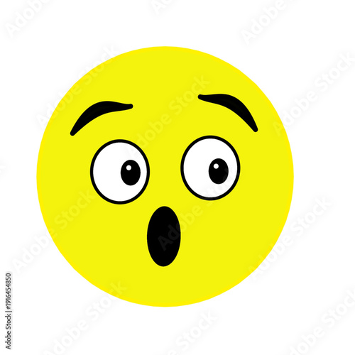 shocking emotion face yellow color expression feeling shock awe mouth
