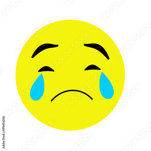 crying sad emotion face expression yellow color sorrow face