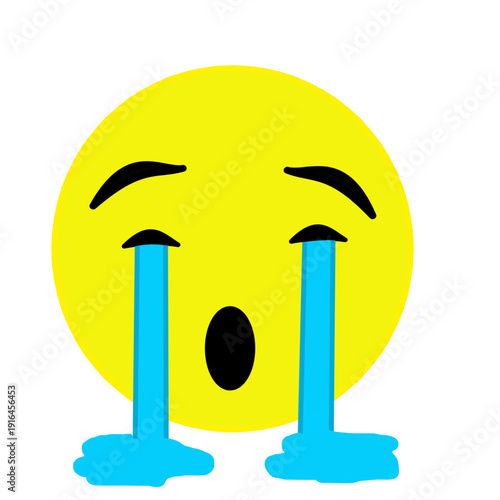 crying emotion face worrying feeling expression tears flowing from eyes sad grief