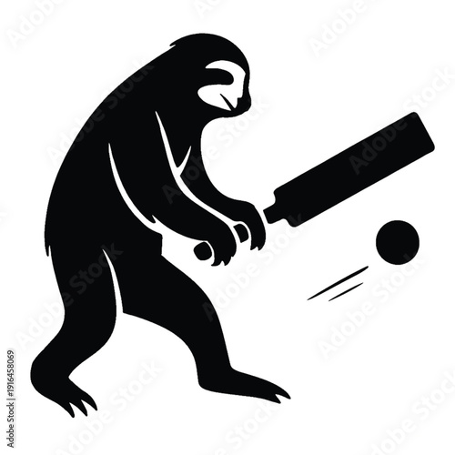 Set of Cute cartoon sloth silhouette vector graphic design. hand drawn baby sloth sleeping characters hanging on the tree. Illustration for nursery design, poster, greeting, birthday card, baby