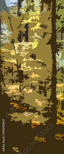 AUTUMN TIME - Colorful tree leaves in the sun rays