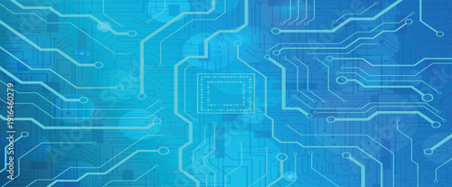 abstract circuit board lines blue gradient technology