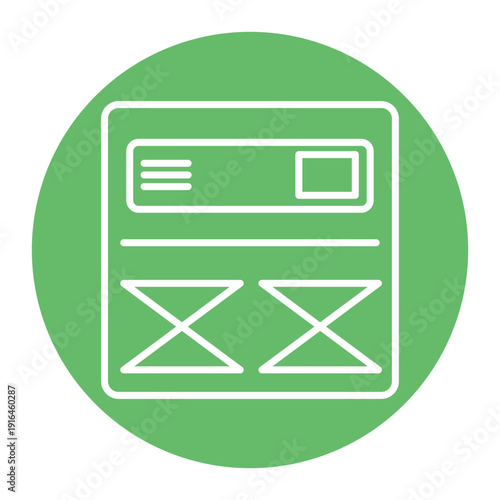 Low Fidelity Wireframe Icon