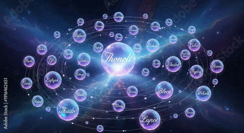 Conceptual Network of Interconnected Bubbles with Need Inscriptions.