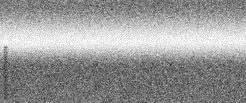 Grain noise gradient overlay background texture. Monochrome pattern with paint spray. Black and white vector gritty line backdrop design. Soft dot grainy stripe grunge bg. Grey dotwork vintage cover.