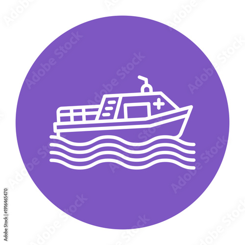 Rescue Boat Icon