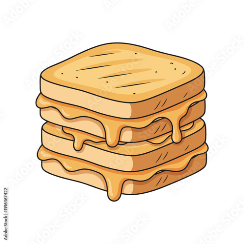 Stack of delicious grilled cheese sandwiches
