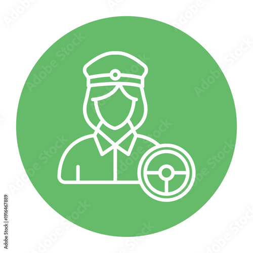 Professional Driver Female Icon