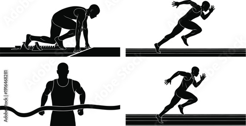 Athletes in motion a collage of track and field events